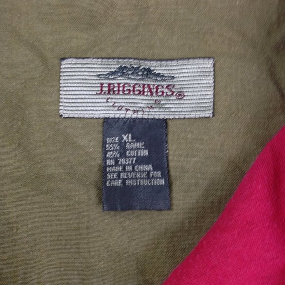 J. Riggings VTG 90s Button Down Shirt Mens Sz XL Short Sleeve Colorblock Ramie - Picture 6 of 6